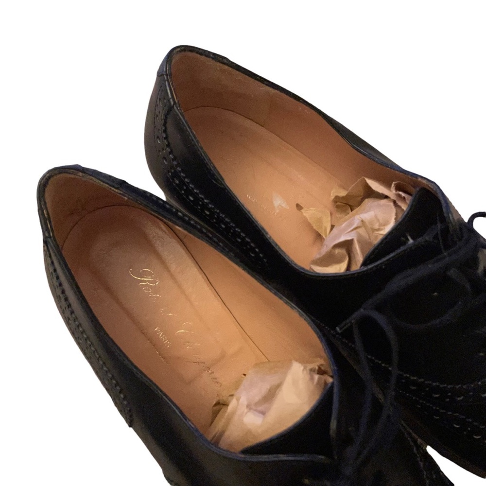 Robert Clergerie Demile Platform Patent Oxford Lace Up Loafers - Picture 9 of 13